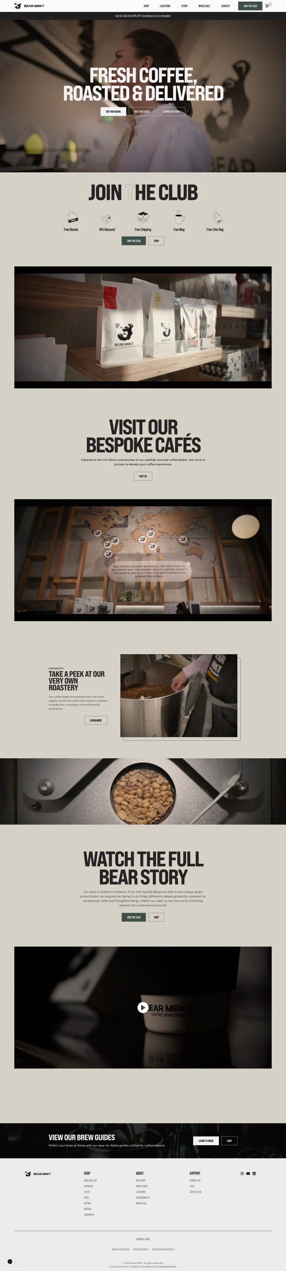 Bear Market Coffee | E-commerce Store & Branded Doc