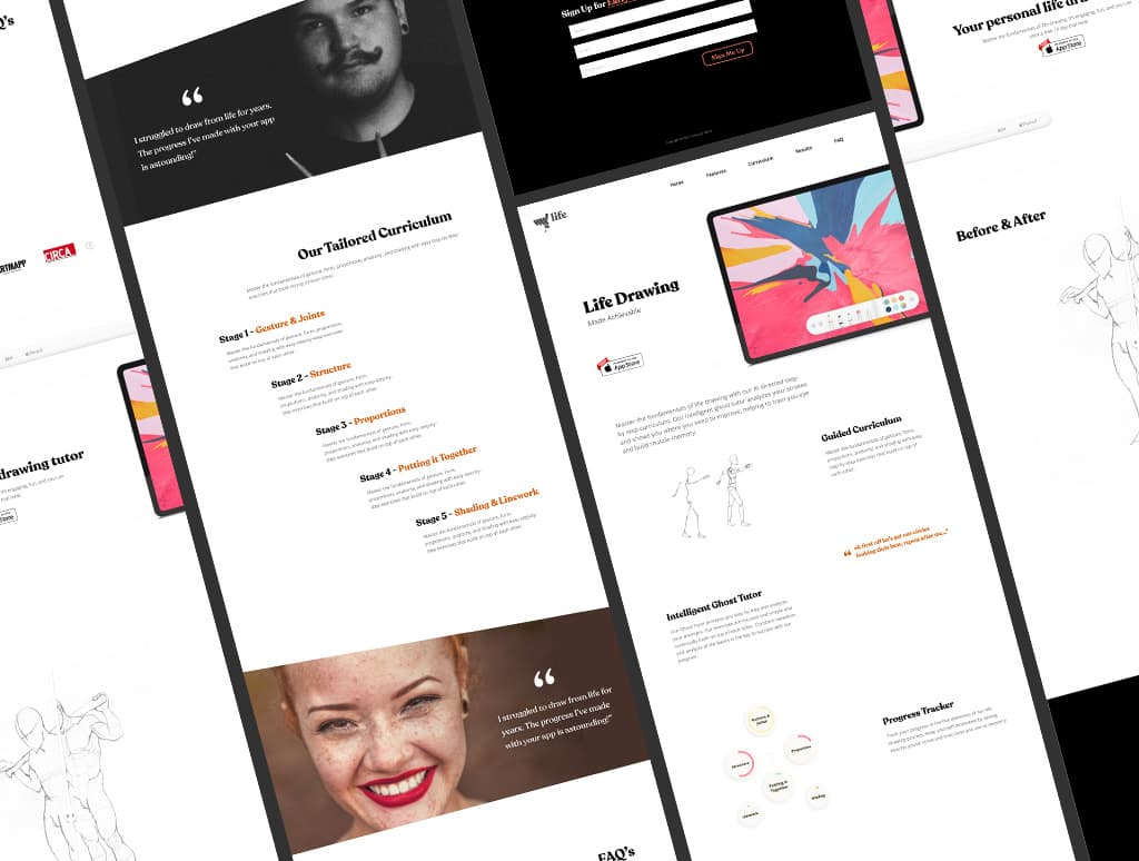 Life iPad App Landing Page